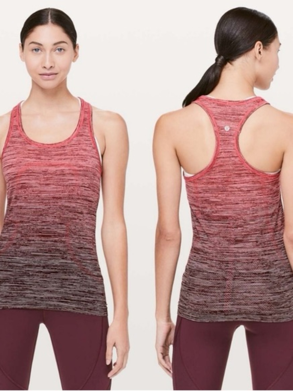 lululemon athletica Ombré Racerback Tank Top in Red and Black